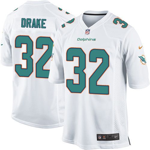 Men Miami Dolphins 32 Kenyan Drake Nike White Game NFL Jersey